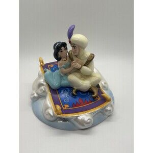 Disney Aladdin Music Box Figurine By Schmid Plays “A Whole New World” READ